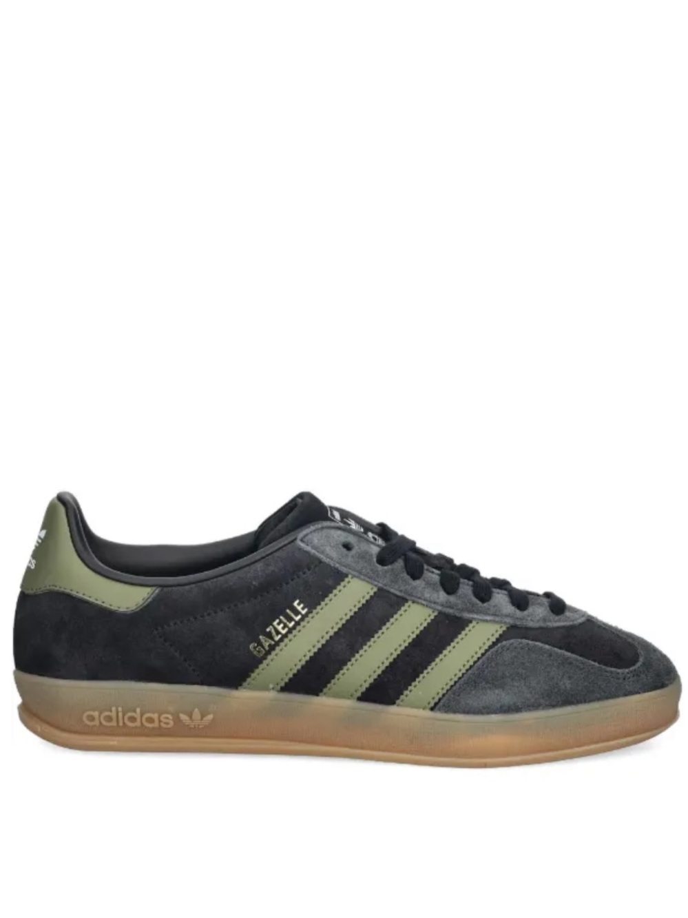 adidas Gazelle Indoor Sneakers in Olive Green and Black